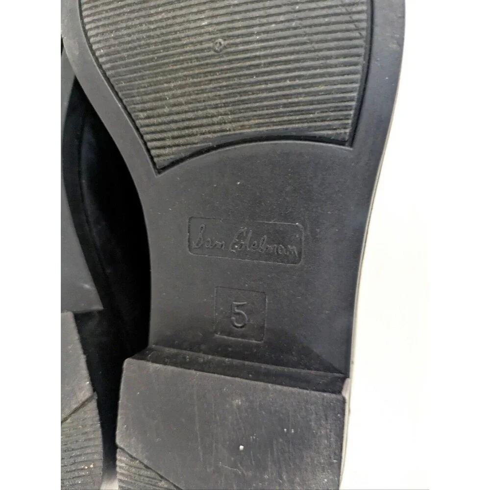 Sam Edelman Tinsley Black Patent Gloss Rubber Chelsea Boots - Size 5 Womens